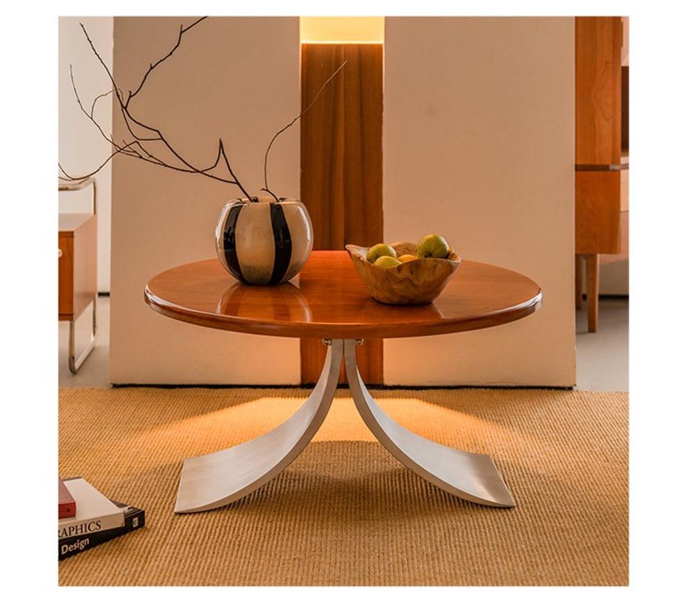 미드센츄리 오스카 테이블 커피테이블 거실 모던 북유럽 빈티지 고급 수입 원목 원형 미니멀