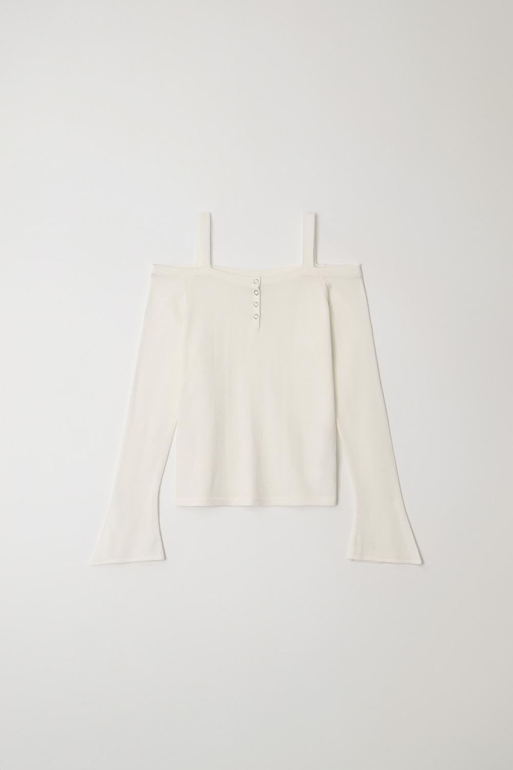 플레인 오프숄더 풀오버-아이보리