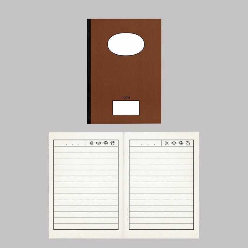 NOTEBOOK - 라인 일기장 (BROWN)