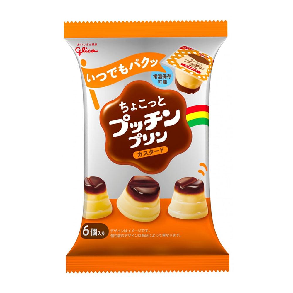 글리코 조그만 푸칭 푸딩 커스터드(카스터드) 6개입 [원산지:일본]