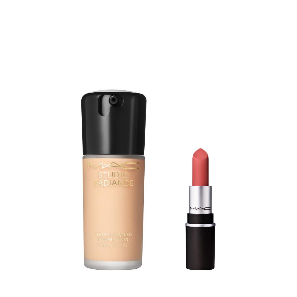 맥 스튜디오 래디언스 세럼-파워 파운데이션 30ml (+미니맥 파우더 키스 립스틱 #스테이 큐리어스 증정), 2종 세트