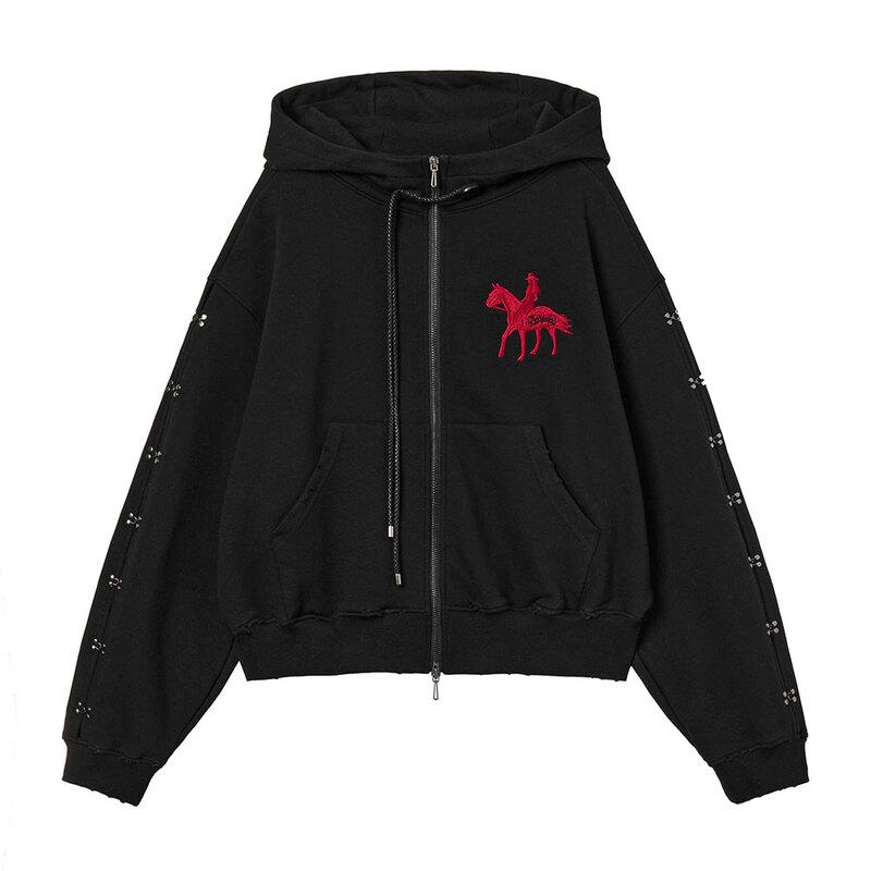 (2월 1일 예약배송)YEAR OF HORSE HOODIE ZIP UP (BLACK)