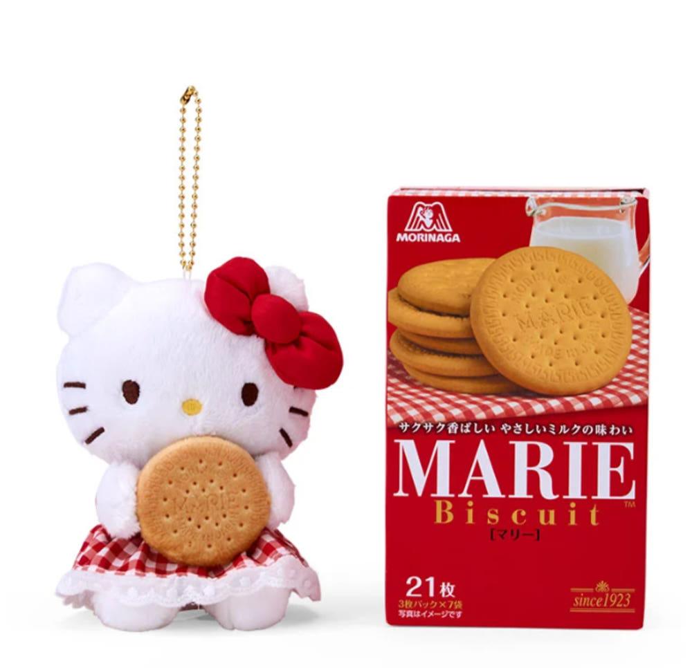 산리오 모리나가 비스킷 콜라보 마스코트 키홀더 키티