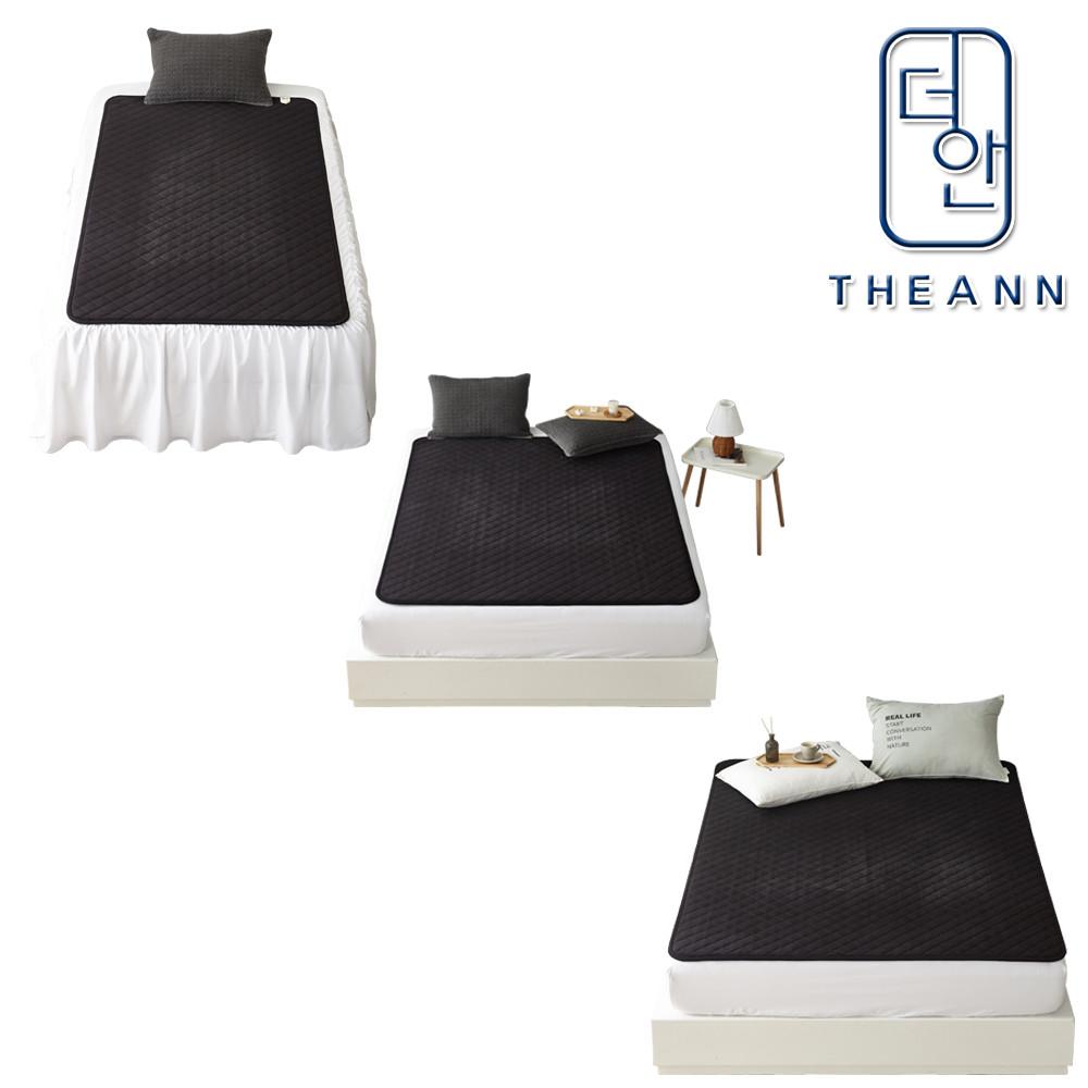 더안 인기전기장판 전자파없는 전기매트 EMF 극세사 블랙 70x180