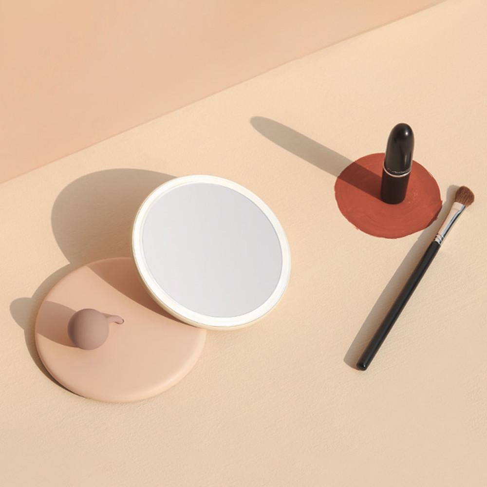 LED 휴대용 손거울 밝기조절 미니 거울 2color