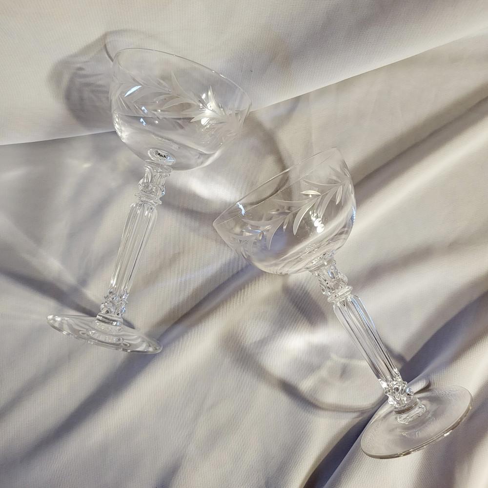 [중고] [빈티지] ﻿미국 빈티지 월계수 패턴 코디얼잔 와인잔