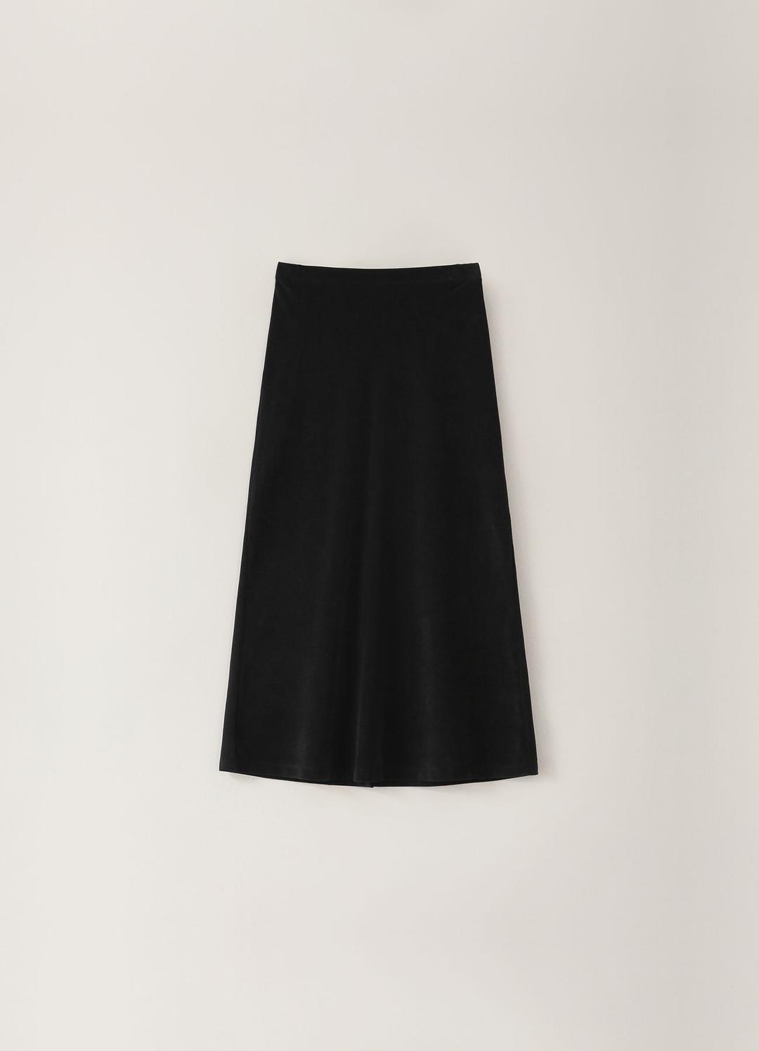 Velvet Maxi Skirt - Black