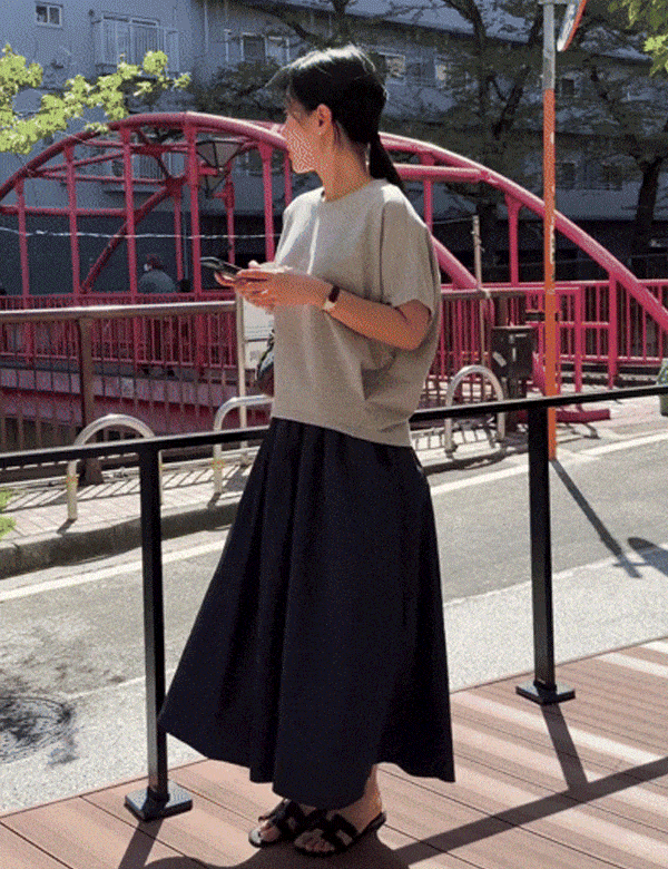 MADE 썸머 이즈니 코튼 밴딩 스커트 (3color)