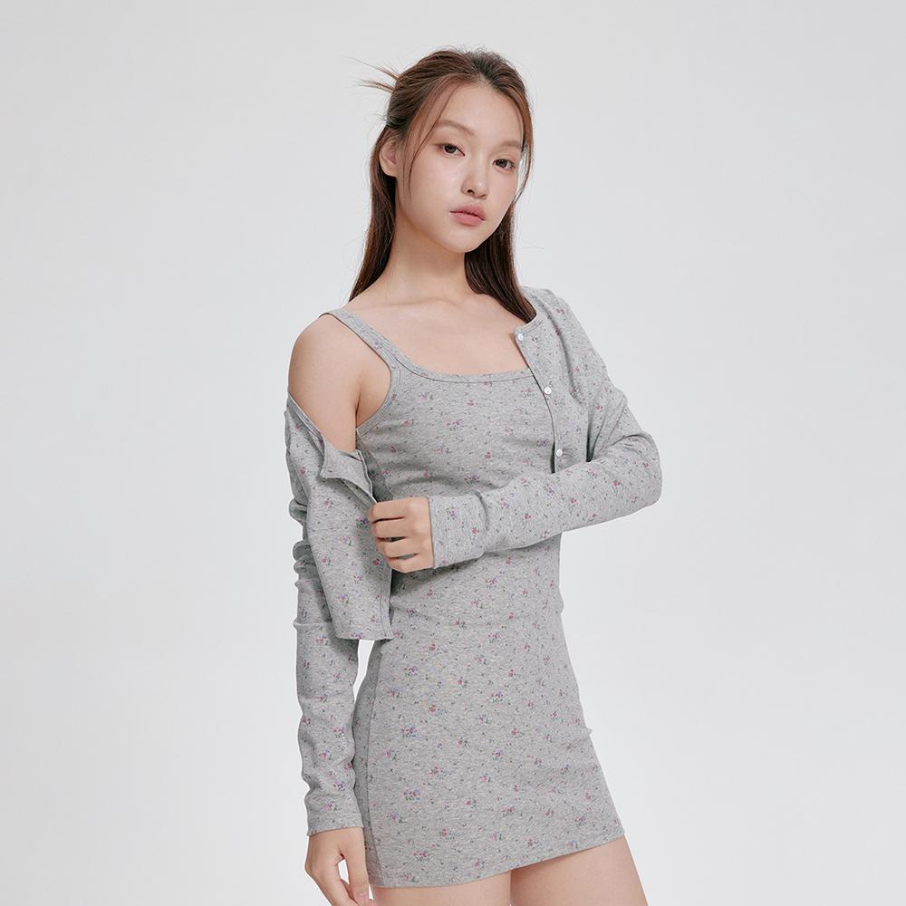 로리 나시 원피스 + 크롭 가디건 SET