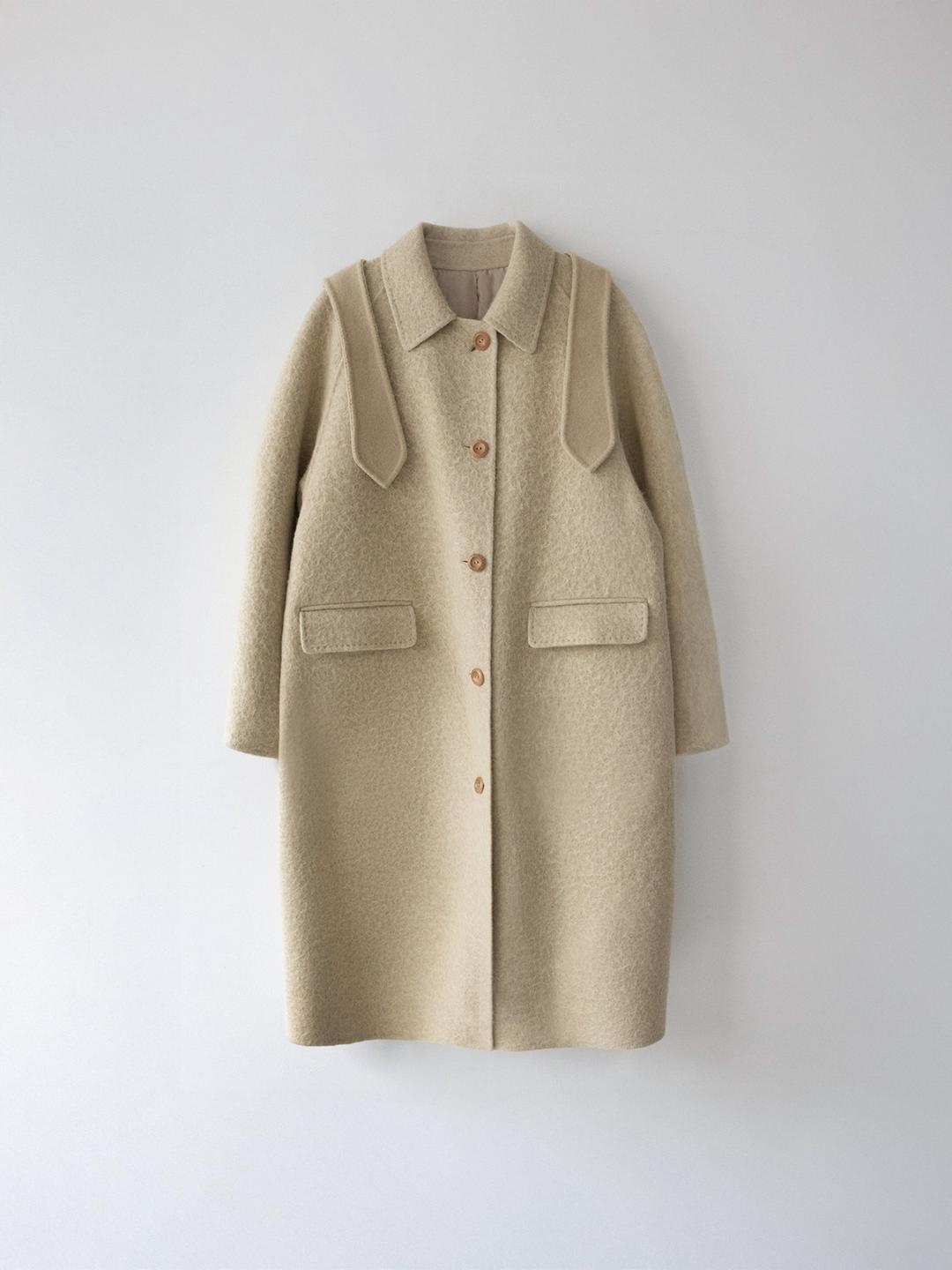 Alpaca Handmade Hoodie Coat  (Butter)