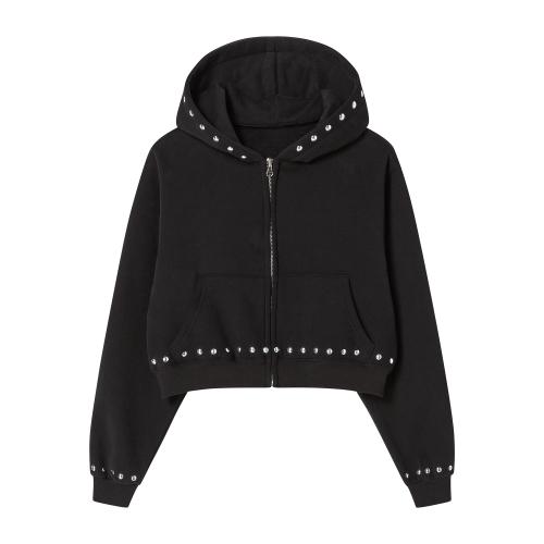 클라우드 스터드 후드집업 Vintage Black