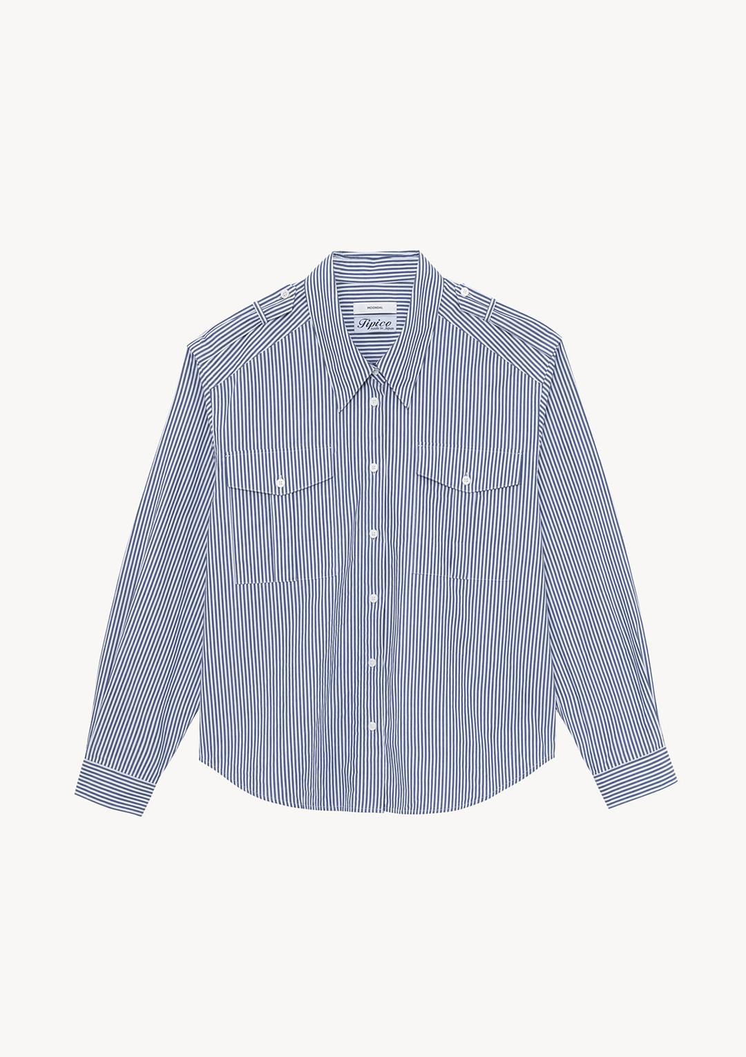 Norma Shirt in Navy Stripe