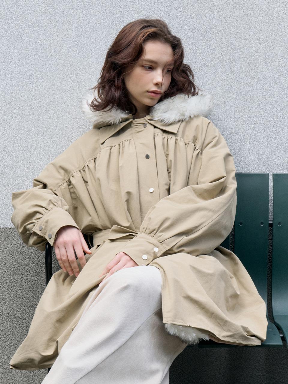 트렌치 퍼야상 점퍼 Beige