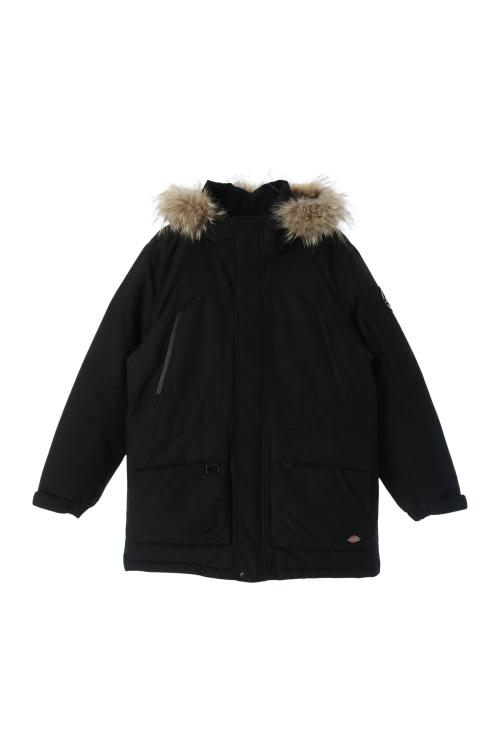 디키즈 (Man - L) 덕다운 폴리 로고 라쿤 퍼 트리밍 후드집업 점퍼