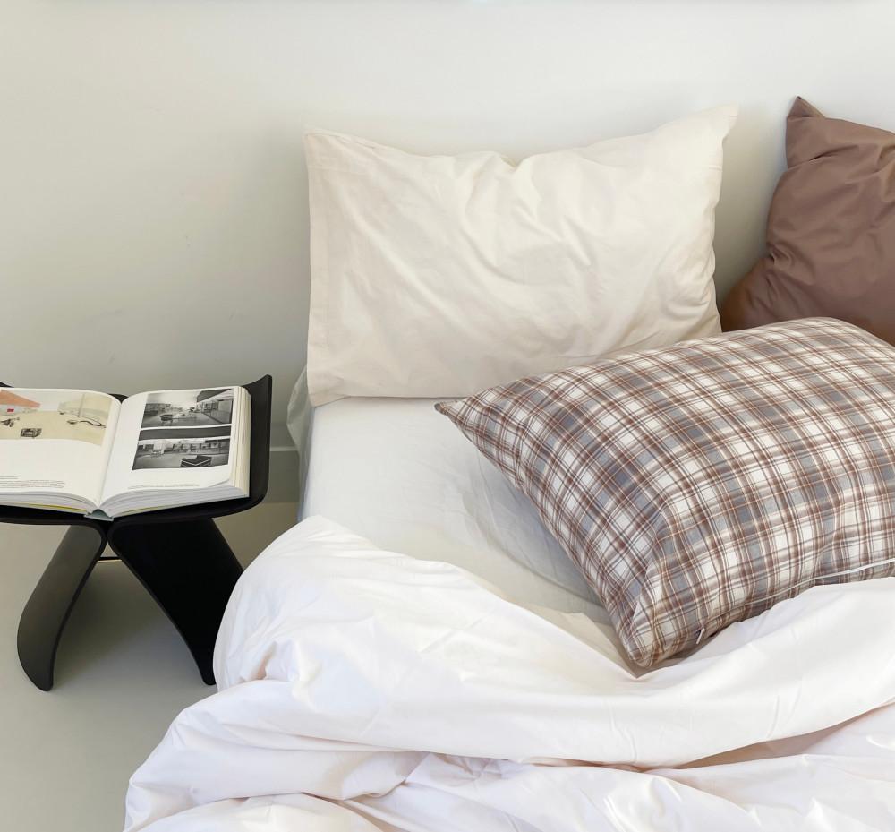 허쉬 체크 베개커버 2colors