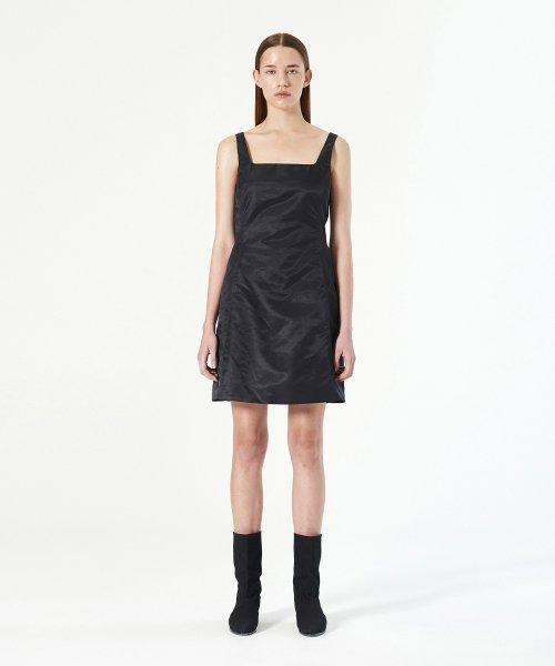 NYLON CURVED DRESS (black)
