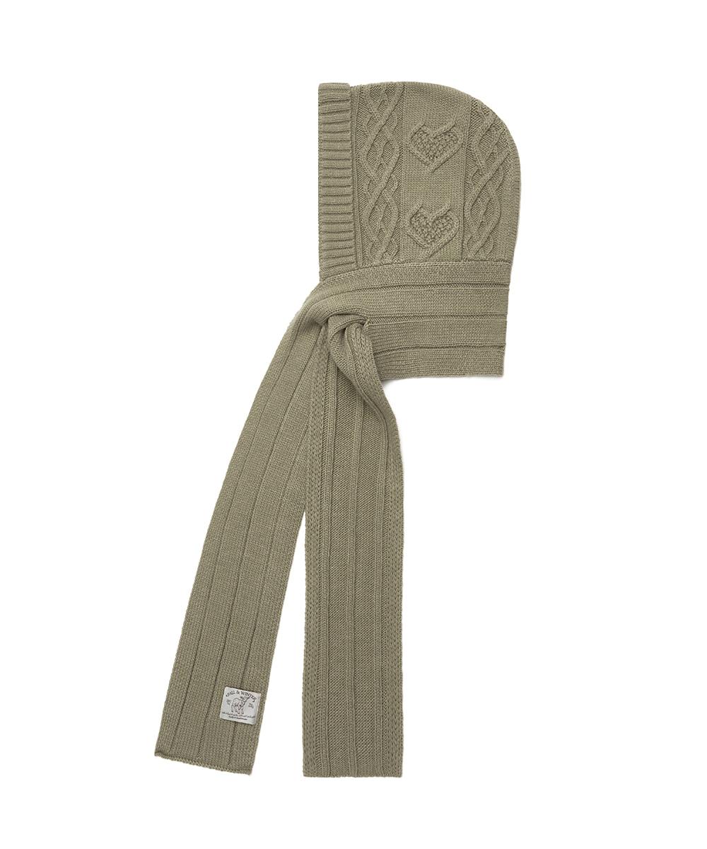 [NEW 10%] DIAMOND CABLE BALACLAVA - OLIVE