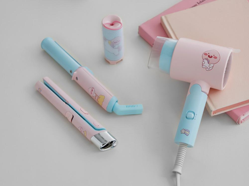 카카오프렌즈 러블리어피치 플랫아이론 / 라운드아이론 정품