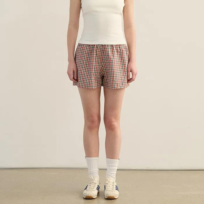 Check Trunk Shorts Navy