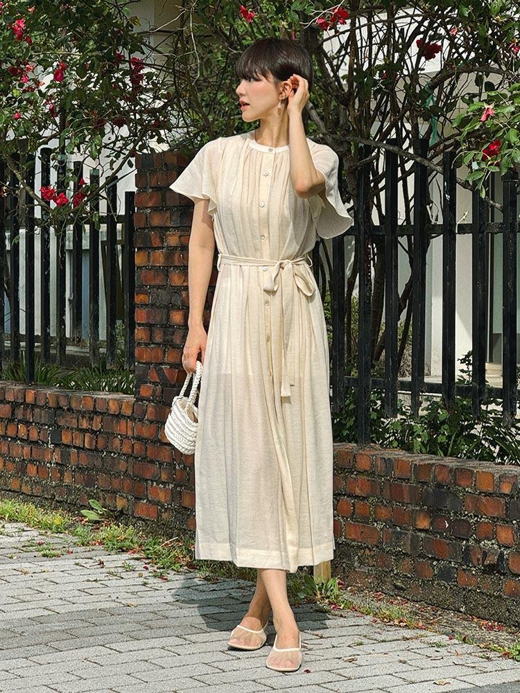 섬머 롱 드레스 베이지 SUMMER LONG DRESS BEIGE