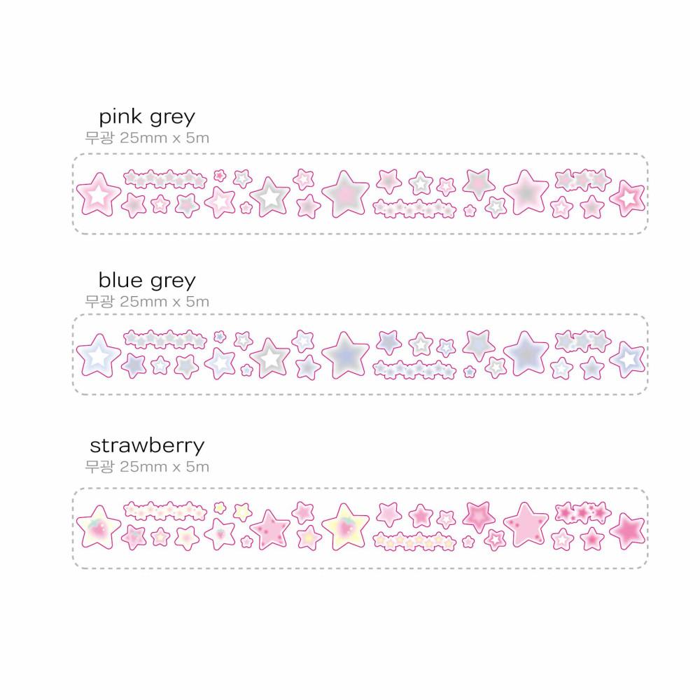 네버더레스 shining star 키스컷 마스킹테이프 3종 선택