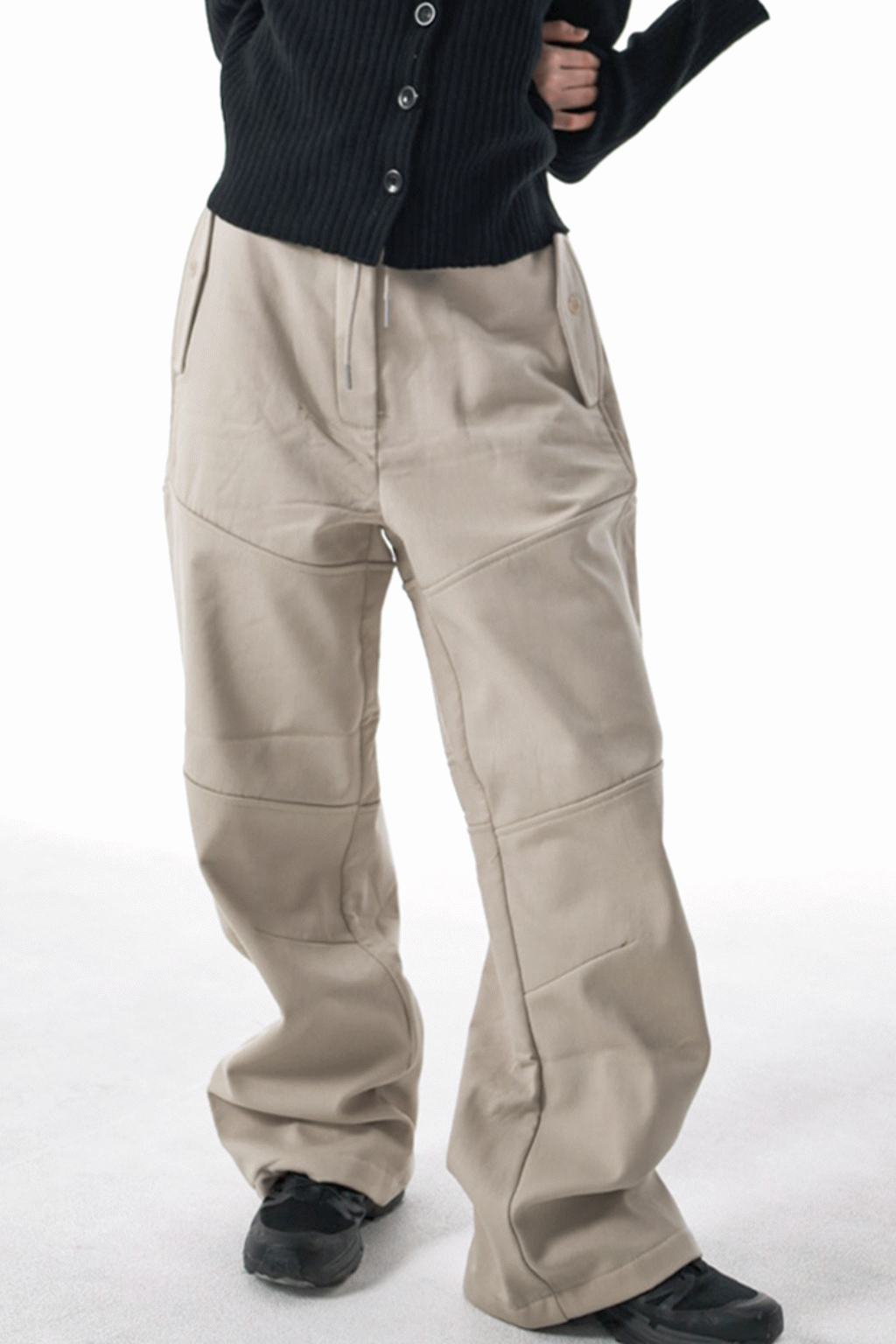 LINE NAPPING WIDE PANTS 2COLOR