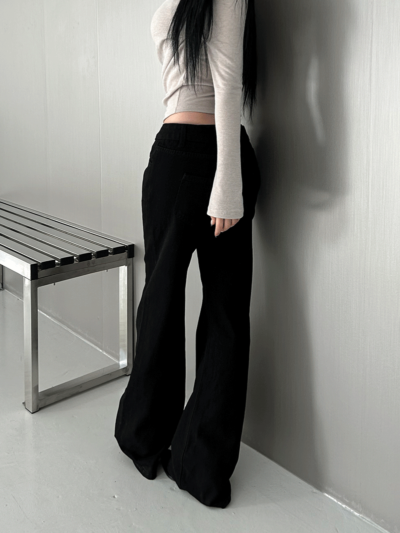 [당일출고🖤] 날씬핏 로우 세미 부츠 팬츠