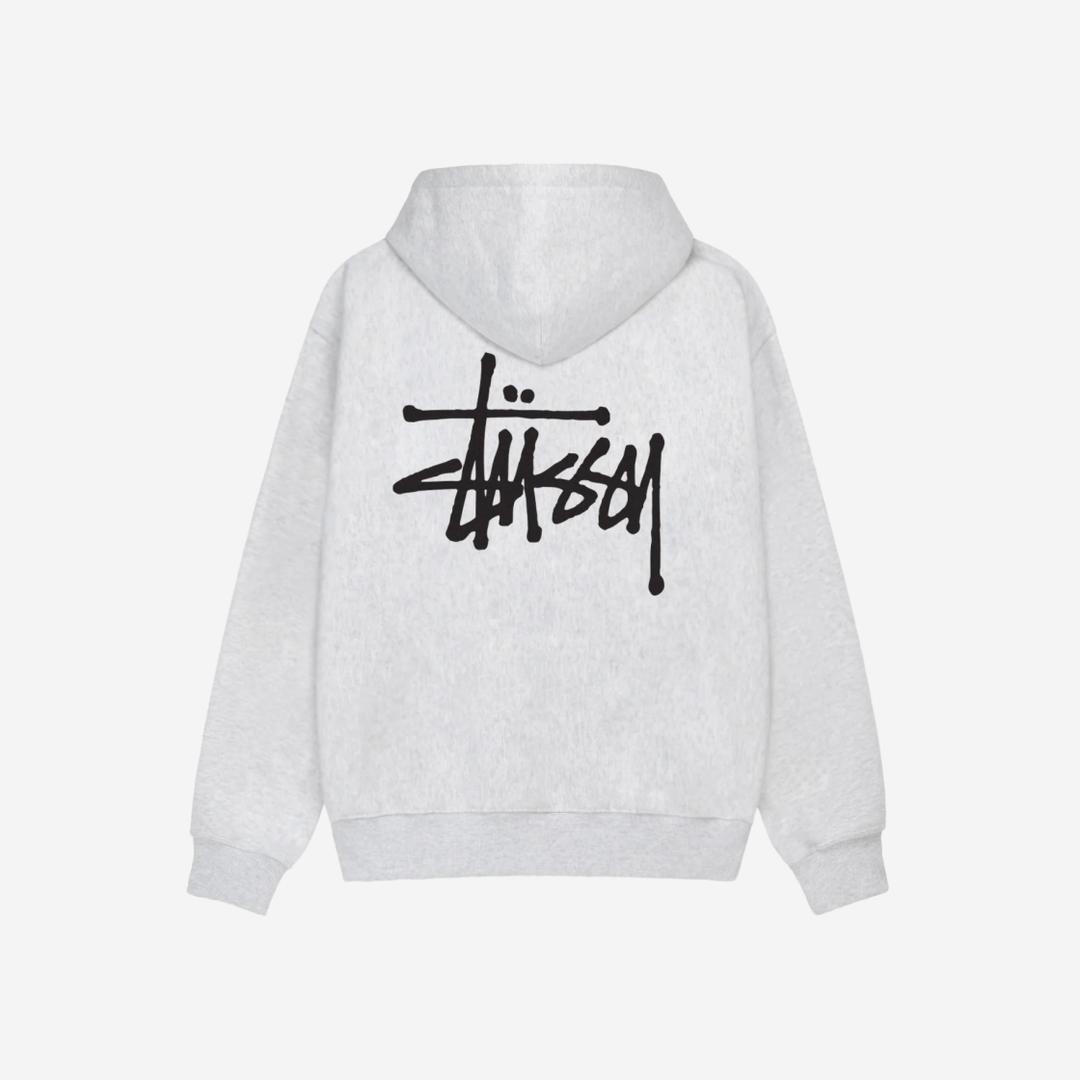Stussy Basic Stussy Hoodie Ash Heather 2024