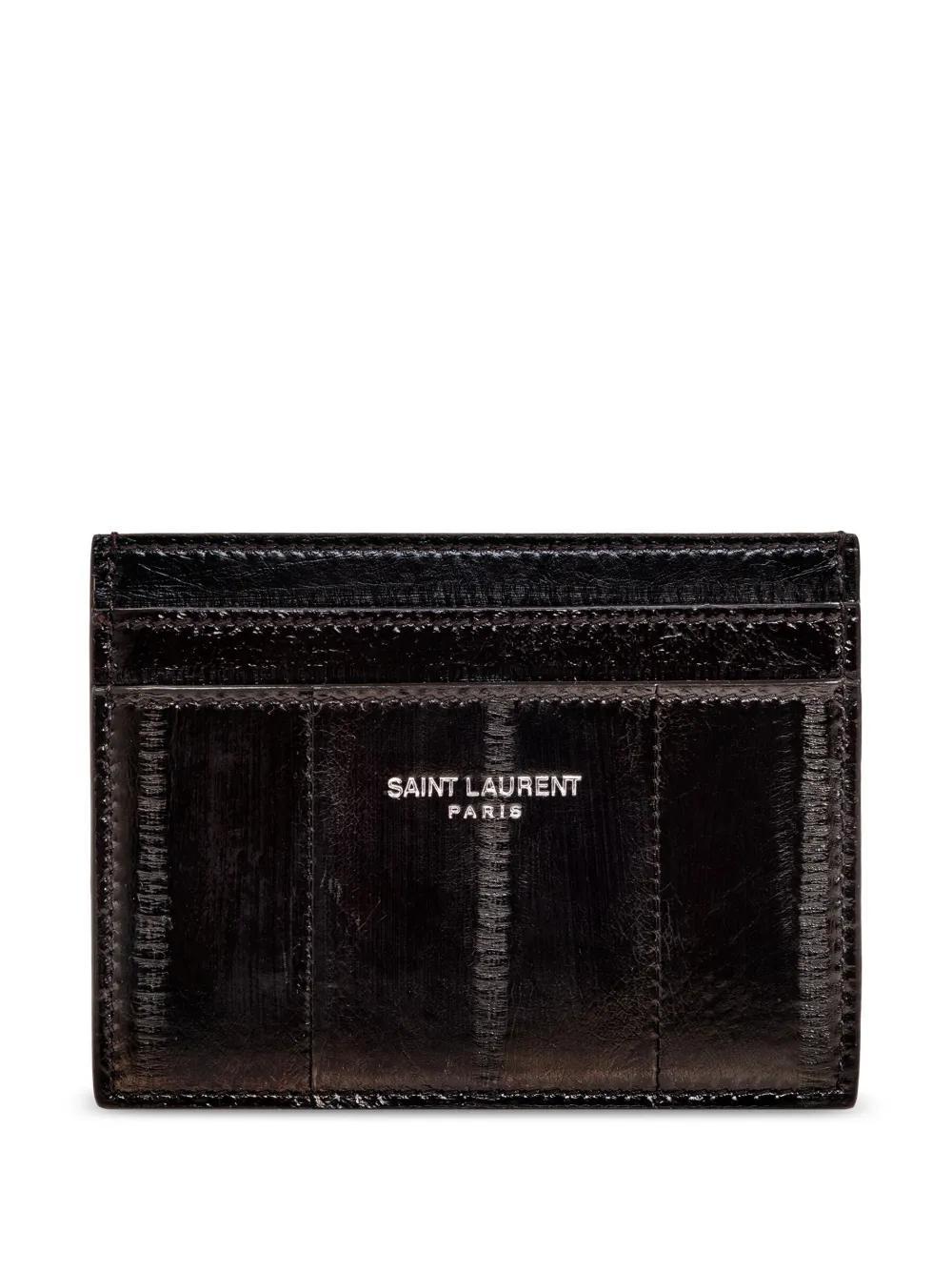 Saint Laurent 가죽 카드홀더 | 브라운 | FARFETCH KR