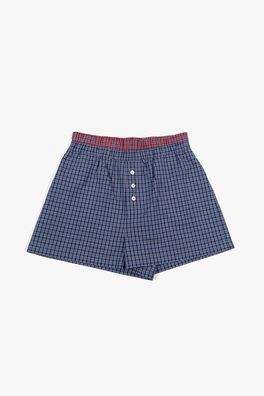 DOUBLE WAIST CHECK SHORTS / BLUE