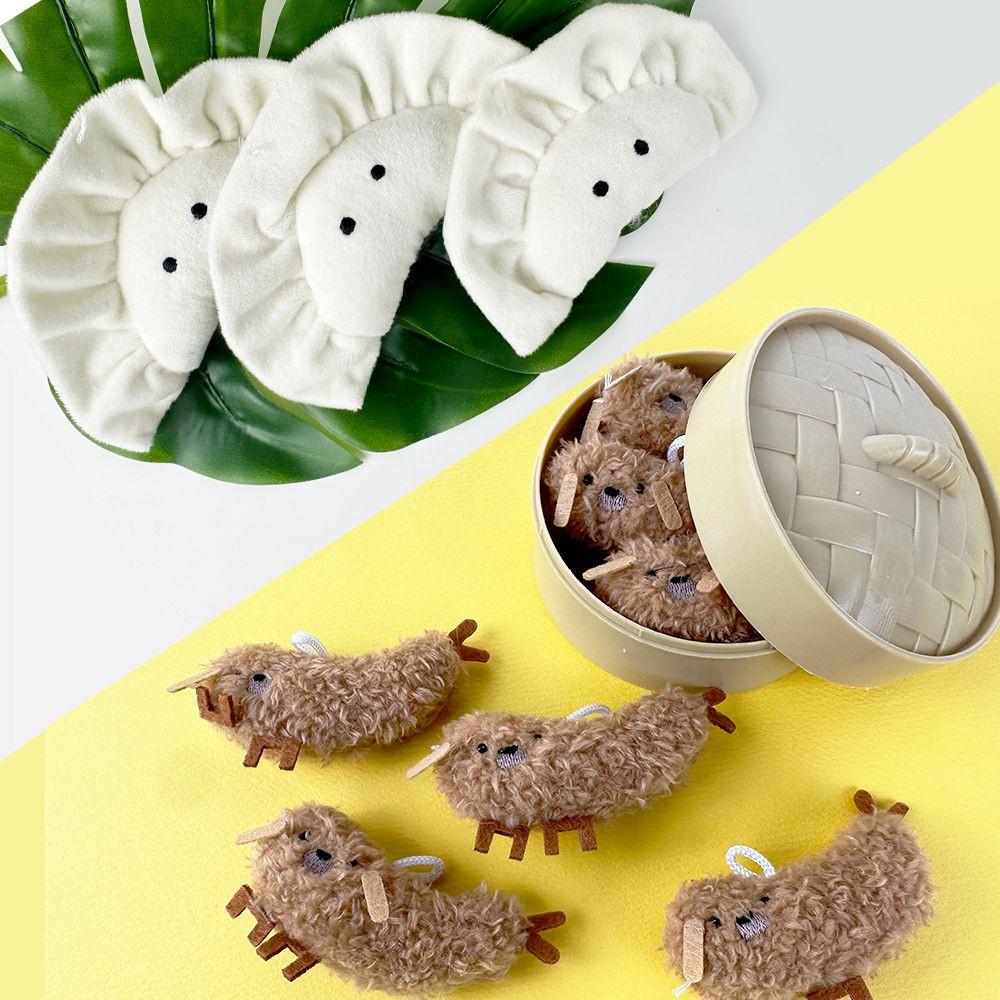 만두 새우튀김 보들보들 카와이 푸드 인형 가방고리 키링 가방장식