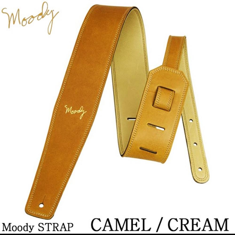 [Moody] Leather 2.5in Std Camel Cream 고급소가죽 명품 기타스트랩