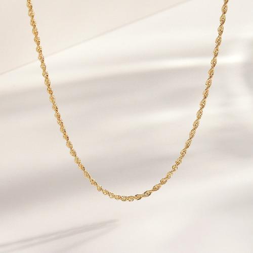 [므씨엘] 14k/18k 노블 이태리 로프체인 목걸이