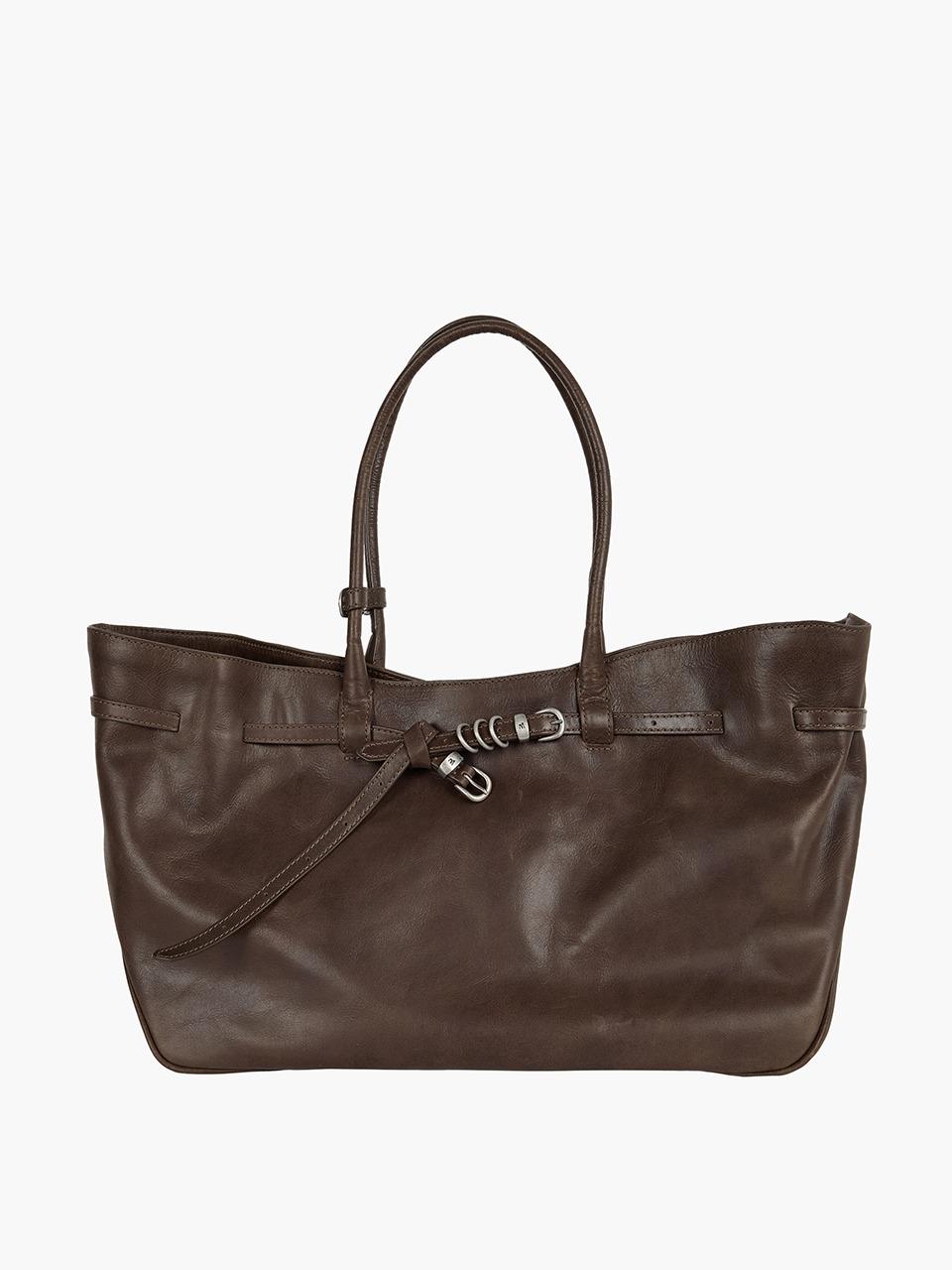 GRANDMA USED BAG LARGE_washed brown pull-up