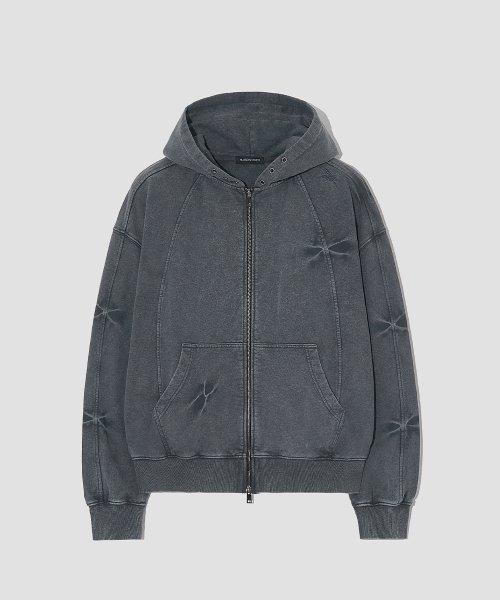 PINCH WASHED HOOD ZIP-UP CHARCOAL