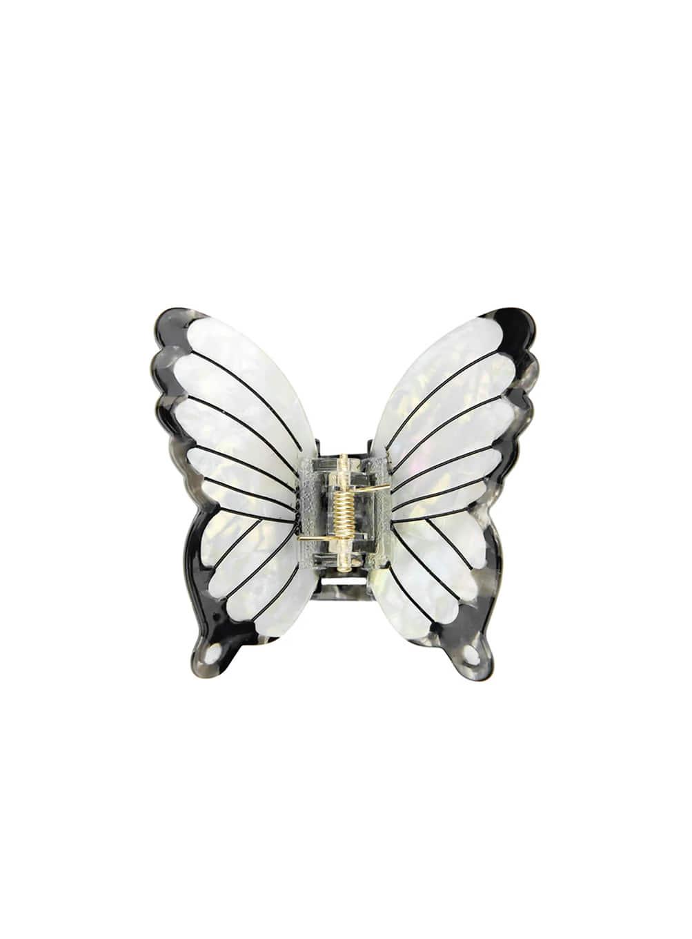 White butterfly hair claw