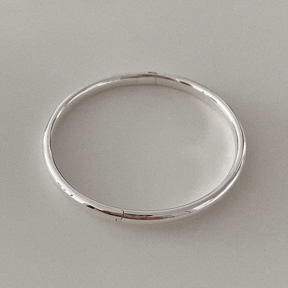 925silver simple one-touch bangle bracelet 925실버 심플 원터치 뱅글 은 팔찌