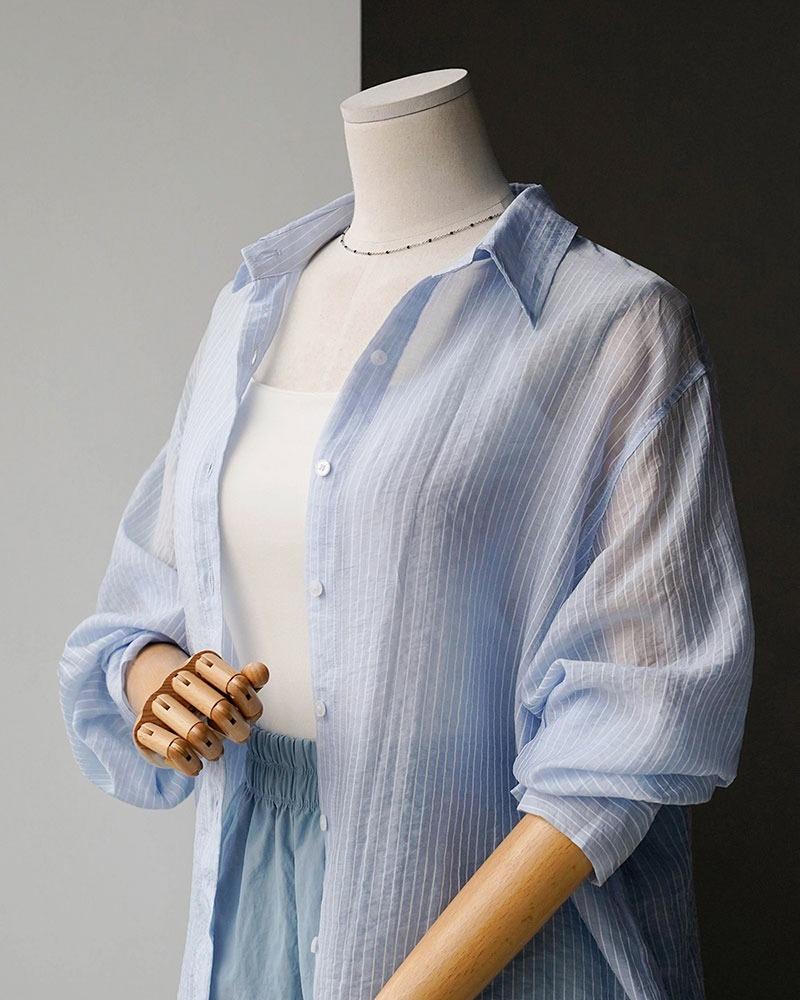 젠슨 텐셀 스트라이프 셔츠