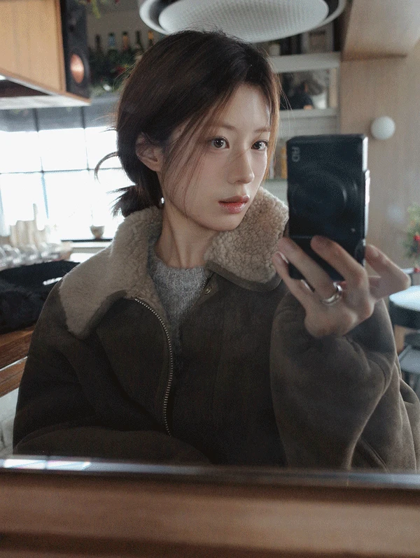 [무료배송] only. 시어링무드 스웨이드 무스탕  (wool 100%) - 2 type