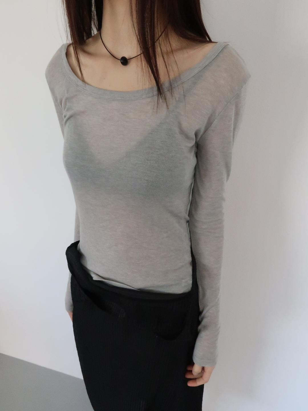 MU128 TENCEL U-NECK TEE