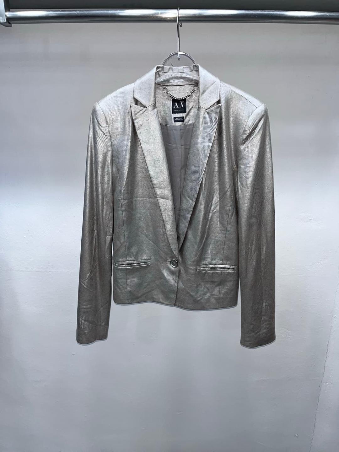 ARMANI EXCHANGE silver jacket | 후루츠패밀리