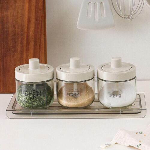 로망키친 아이보리 일체형 양념병 3type