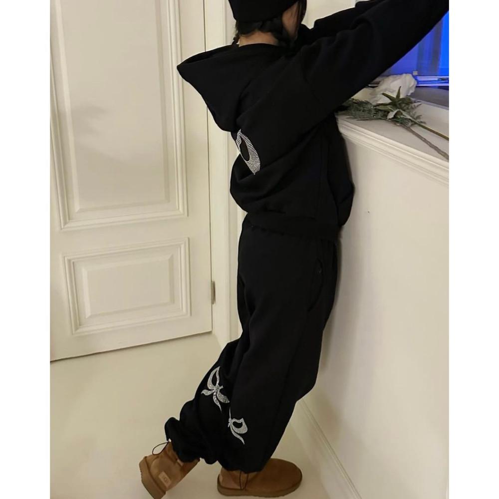 RIBBON 리본 큐빅 리본 조거 팬츠 (4colors)