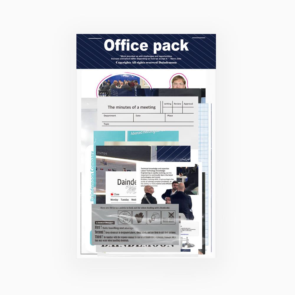 데인드문 Office pack 오피스팩 다꾸 스티커팩