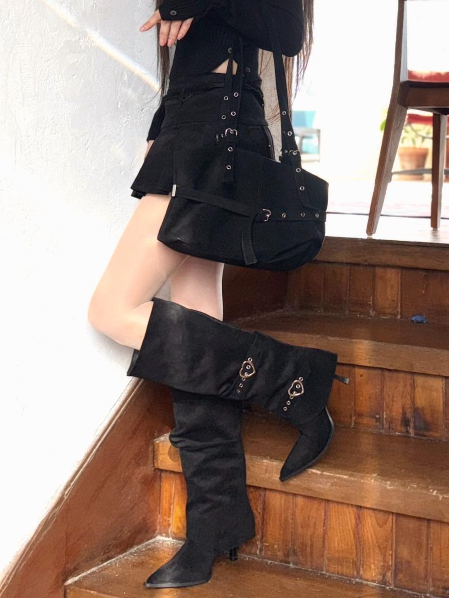 3way 하트 버클 부츠