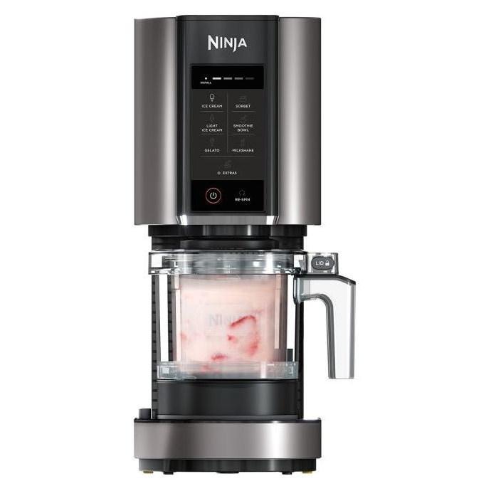 닌자 크리미 아이스크림 젤라또 스무디 메이커 Ninja Creami NC300EU 220V, 전부 포함된 가격입..., 실버, 1개