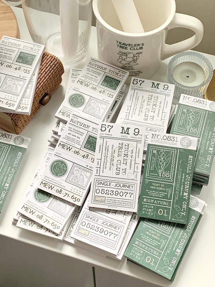 [mewmewbeam] vintage ticket memopad - map014 (3종)