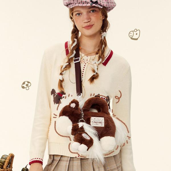 조랑말 크로스백 / 브라운