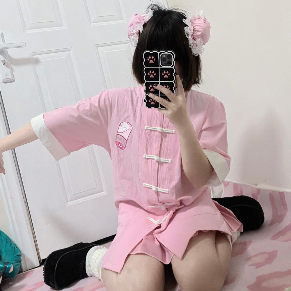 레이스 볼 만두 머리 장식 헤어 악세사리