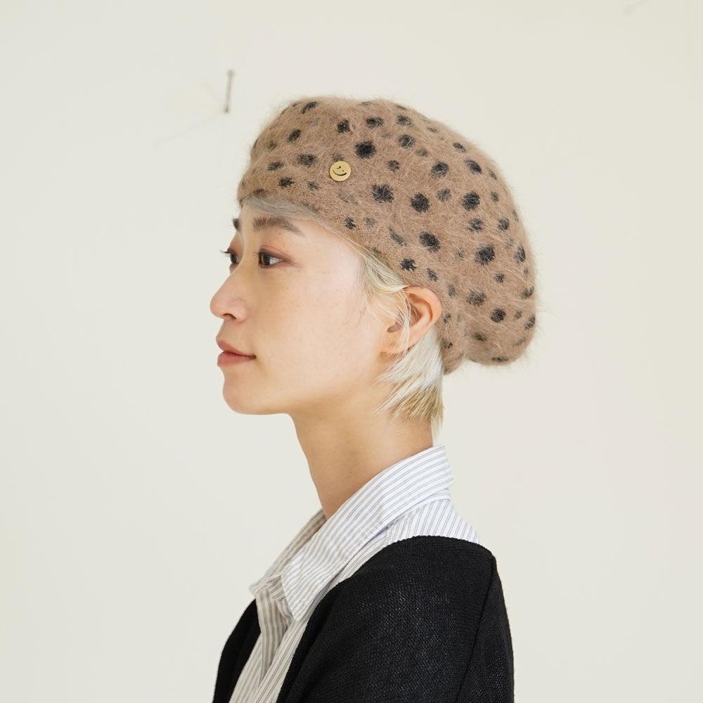 <HATPPY> Leopard angora beret 레오파드 호피 앙고라 베레모